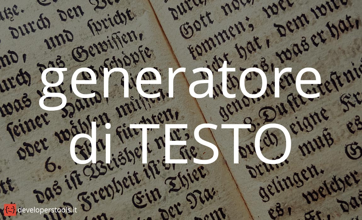 Generatore di testo casuale