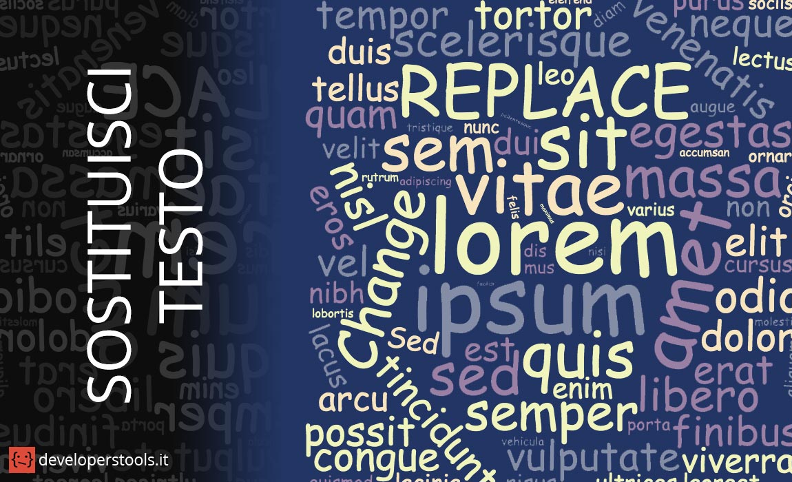 Cerca e sostituisci una stringa nel testo